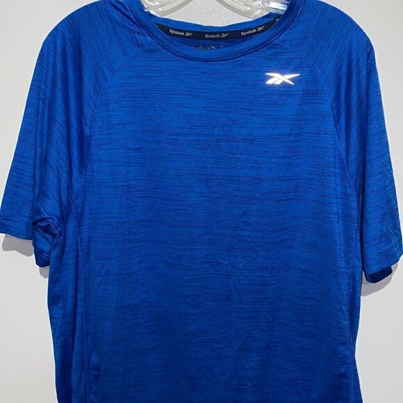 Reebok by Pyer Moss Men's Blue Heather Crew Neck Athletic T-Shirt Size Medium - Picture 1 of 11